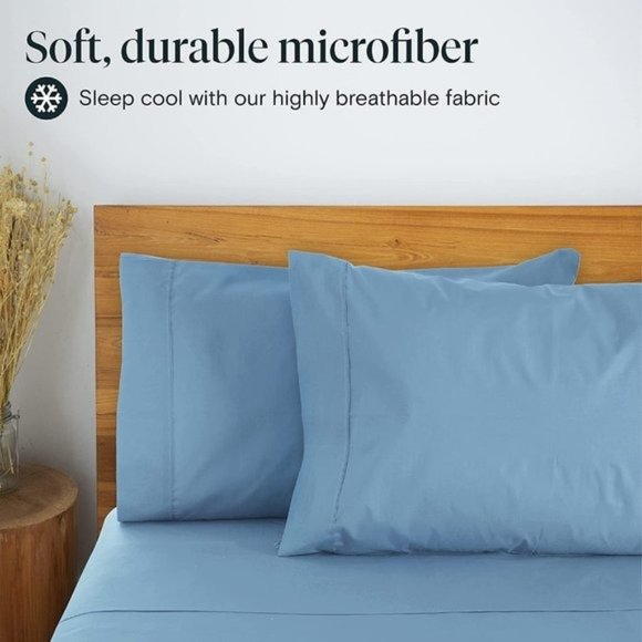 New 6 PC Hotel SoftSheet Deep Set  Pockets 18" Eco Friendly Wrinkle Free… - Picture 5 of 8